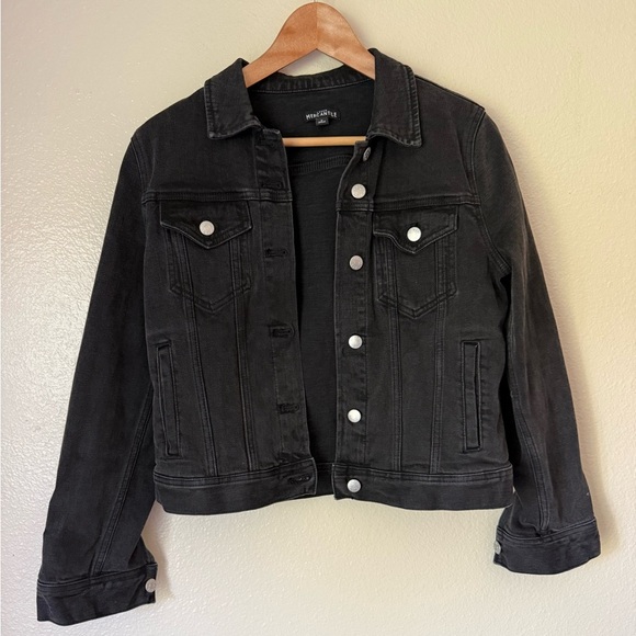JCREW Mercantile Black Denim Jacket - Picture 1 of 5
